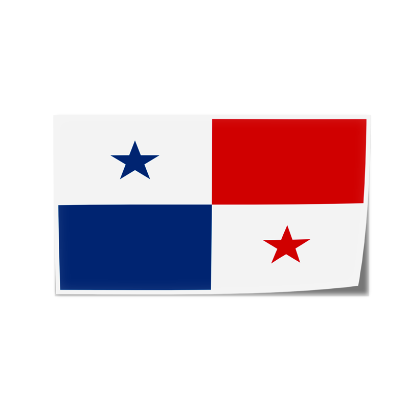 Autocollant drapeau Panama - Go lettrage - Sticker Art Online