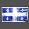 Autocollant drapeau QC usé - Go lettrage - Sticker Art Online