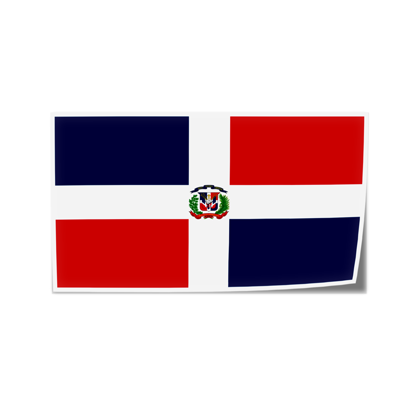 Autocollant drapeau République Dominicaine - Go lettrage - Sticker Art Online