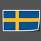 Autocollant drapeau Suède - Go lettrage - Sticker Art Online