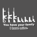 Gun family decal sticker - Go lettrage - Sticker Art Online