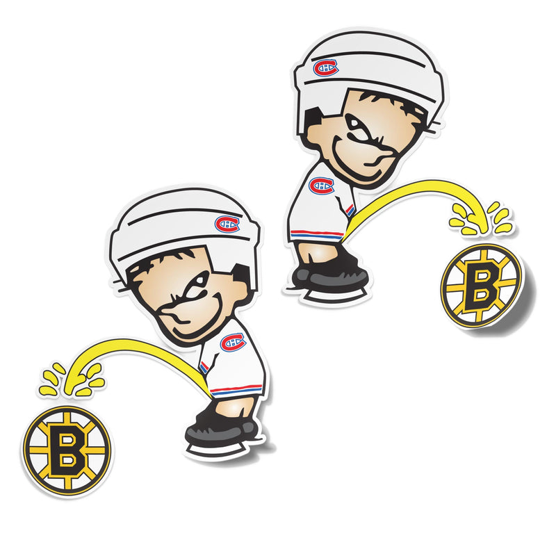 Autocollant bonhomme canadien pisse sur boston - Go lettrage - Sticker Art Online