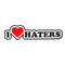I love haters sticker - Go lettrage - Sticker Art Online