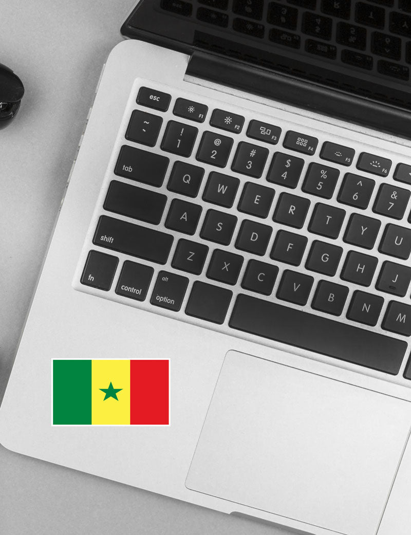 Autocollant drapeau Sénégal - Go lettrage - Sticker Art Online