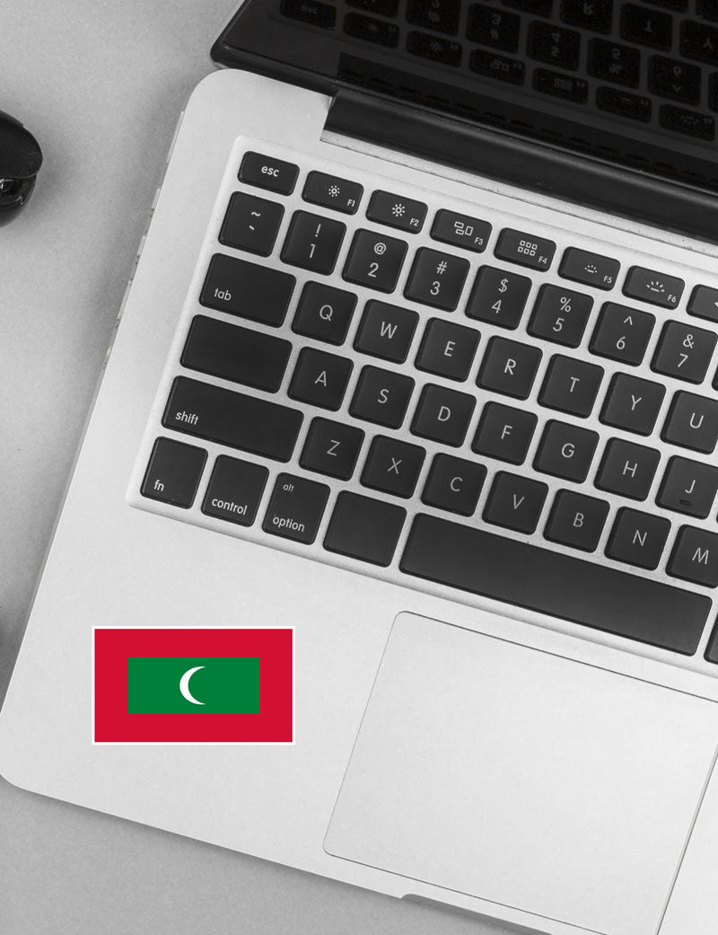 Autocollant drapeau Maldives - Go lettrage - Sticker Art Online