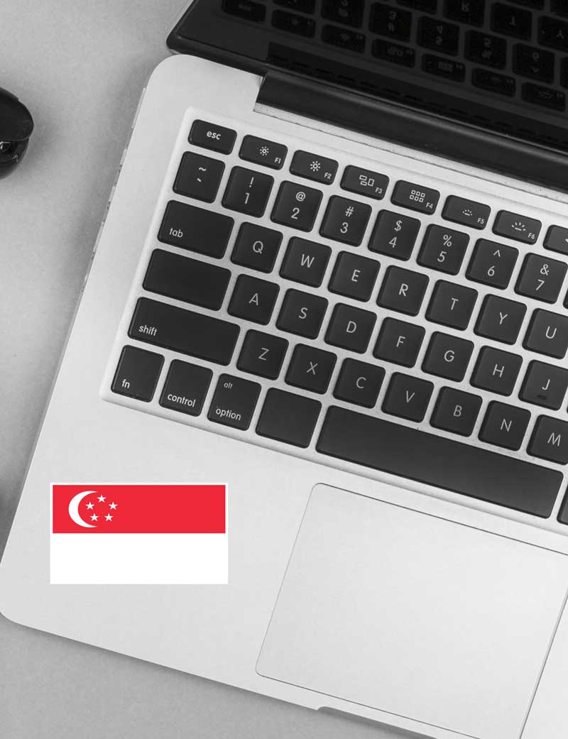 Autocollant drapeau Singapour - Go lettrage - Sticker Art Online