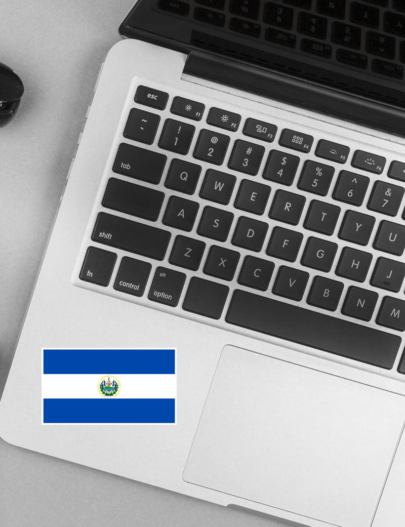 Autocollant drapeau Le Salvador - Go lettrage - Sticker Art Online