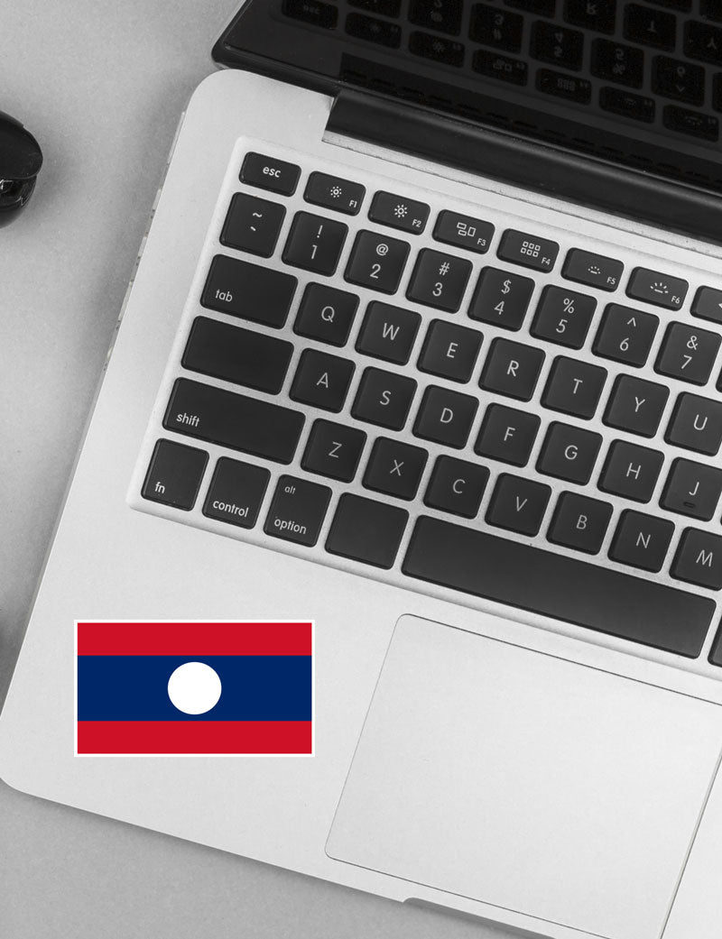 Autocollant drapeau Laos - Go lettrage - Sticker Art Online