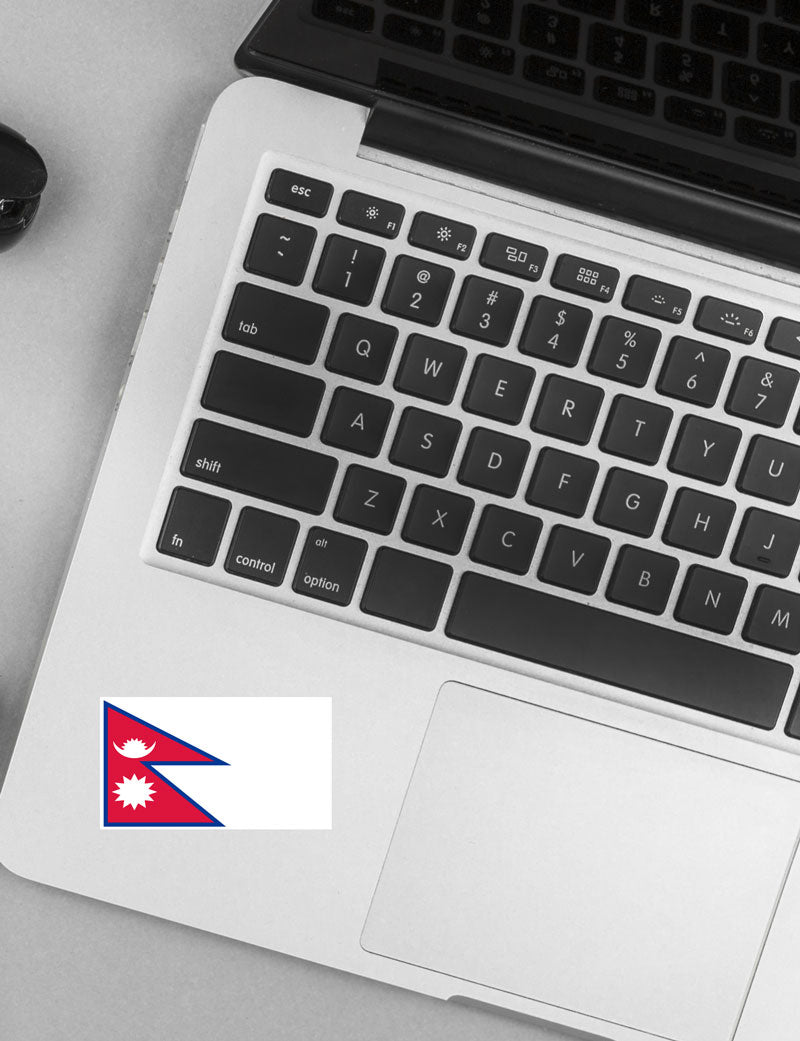 Autocollant drapeau Népal - Go lettrage - Sticker Art Online
