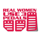 Real women use 3 pedals decal sticker - Go lettrage - Sticker Art Online