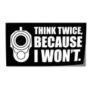 Think twice sticker - Go lettrage - Sticker Art Online