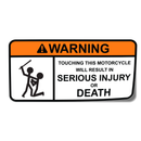 Warning motocycles sticker - Go lettrage - Sticker Art Online